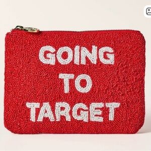 NWT Kate Spade For Target Beaded Clutch Red Zipper “going to Target”